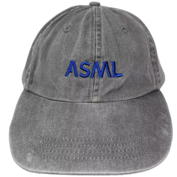 Cotton Deluxe ASML Logo Gray Baseball Cap Hat One Size Embroidered Adjustable